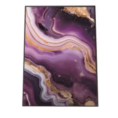 【A3サイズ（約30×42cm）】【lh-poster-1113】アゲートスライス メノウ マーブル 大理石 ポスター フレーム付き   パワーストーン ジュエリー 石 琥珀 カラフル