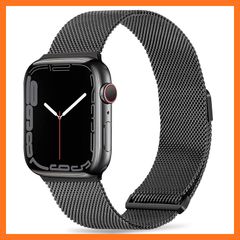[신품] Anlinser Compatible Apple Watch 밴드 45mm 44mm 42mm 41mm 40mm 38mm, 자기 걸쇠가 달린 조정 가능한 스테인레스 스틸 메탈 밴드 IWatch 시리즈 8/7/6/5/4/3/2/1/SE에 대응 (0