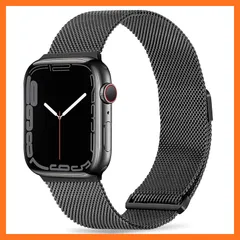【新品】 Anlinser コンパチブル Apple Watch バンド45mm 44mm 42mm 41mm 40mm 38mm、磁気クラスプ付きの調整可能なステンレススチールメタルバンドIWatchシリーズ8/7/6/5/4/3/2/1/SE に対応（ 1