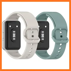 【新品】 [ToVioc] バンド Samsung Galaxy Fit 3対応 シリコンバンド スポーツバンド 替えベルト 柔らかい 軽量 防水 耐汗性 耐久性 交換ベルト 男女兼用 Samsung Galaxy Fit 3 対応 (スターライト+グレー 0