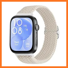 【新品】 [KeeFos] バンド Huawei(ファーウェイ) Watch Fit 4 Pro/Fit 4/Fit 3 対応 交換バンド ナイロン素材 替えベルト 互換性 伸縮性 サイズ調節 編みブレスレット 通気性 柔らしい スポーツ 編組リスト Hu 1