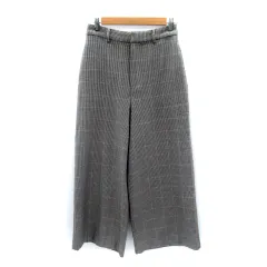 ニコアンド Niko and.. ワイドパンツ ロング丈 千鳥格子柄 チェック柄 4 白 黒 黄 /SY25