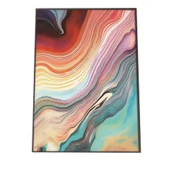 【B4サイズ(約25x36cm)】【lh-poster-1116】アゲートスライス メノウ マーブル 大理石 ポスター フレーム付き パワーストーン ジュエリー 石 琥珀 カラフル