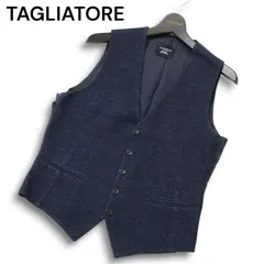 TAGLIATORE × Brilla per il gusto タリアトーレ × ブリッラ ペルイルグスト BRIAN/F★ 秋冬 ベスト ジレ Sz.46 メンズ 紺のサムネイル