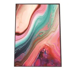 【A3サイズ（約30×42cm）】【lh-poster-1118】アゲートスライス メノウ マーブル 大理石 ポスター フレーム付き   パワーストーン ジュエリー 石 琥珀 カラフル