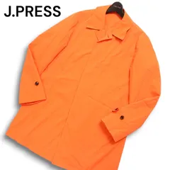 25SS★ J.PRESS ジェイプレス 通年 ストレッチ 撥水機能★ テクニカル ライトポプリン カーコート Sz.L メンズ オレンジのサムネイル