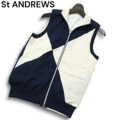 St ANDREWS ベスト ホワイト ブラック L - メルカリ