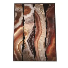 【B2サイズ（約51x73cm）】【lh-poster-1121】アゲートスライス メノウ マーブル 大理石 ポスター フレーム付き   パワーストーン ジュエリー 石 琥珀 カラフル