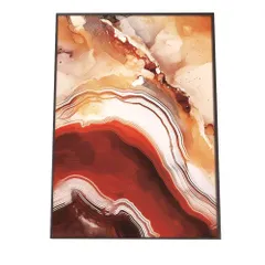 【A3サイズ（約30×42cm）】【lh-poster-1122】アゲートスライス メノウ マーブル 大理石 ポスター フレーム付き   パワーストーン ジュエリー 石 琥珀 カラフル