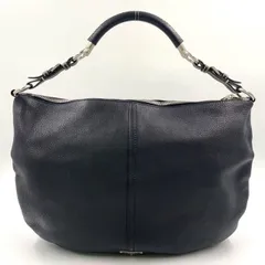 PRADA ロゴ レザー レザー ブラック ワンショルダーバッグ シルバー