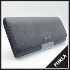 ✱FURLA（フルラ）✱ 【美品】シックで上品なブラック！定番人気モデルのサフィアーノレザー風二つ折り長財布