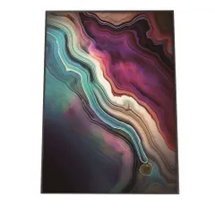 【A3サイズ（約30×42cm）】【lh-poster-1137】アゲートスライス メノウ マーブル 大理石 ポスター フレーム付き   パワーストーン ジュエリー 石 琥珀 カラフル