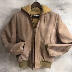 【ヴィンテージ】SCHOTT ショット レザージャケット 38 ボア裏地 フード付き スタジャン風 アメカジ 681