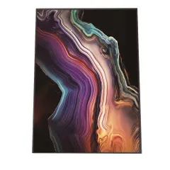 【A4サイズ（約21x30cm）】【lh-poster-1140】アゲートスライス メノウ マーブル 大理石 ポスター フレーム付き   パワーストーン ジュエリー 石 琥珀 カラフル