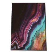 【B4サイズ（約25x36cm）】【lh-poster-1141】アゲートスライス メノウ マーブル 大理石 ポスター フレーム付き   パワーストーン ジュエリー 石 琥珀 カラフル