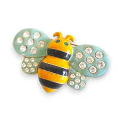 モスキーノ MOSCHINO ブローチ 蜂 ラインストーン アクセサリー イタリア製のサムネイル