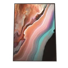 【A3サイズ（約30×42cm）】【lh-poster-1144】アゲートスライス メノウ マーブル 大理石 ポスター フレーム付き   パワーストーン ジュエリー 石 琥珀 カラフル