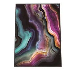 【B4サイズ（約25x36cm）】【lh-poster-1145】アゲートスライス メノウ マーブル 大理石 ポスター フレーム付き   パワーストーン ジュエリー 石 琥珀 カラフル