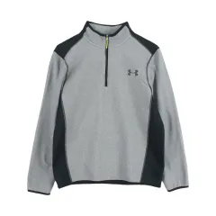 アンダーアーマー (MEN - S M) ポリ 刺繍 ロゴ ハーフジップ 長袖 Tシャツ