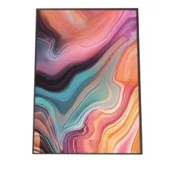 【A3サイズ（約30×42cm）】【lh-poster-1147】アゲートスライス メノウ マーブル 大理石 ポスター フレーム付き   パワーストーン ジュエリー 石 琥珀 カラフル