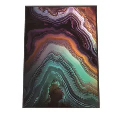 【B4サイズ（約25x36cm）】【lh-poster-1151】アゲートスライス メノウ マーブル 大理石 ポスター フレーム付き   パワーストーン ジュエリー 石 琥珀 カラフル