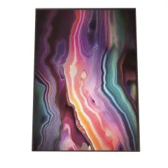 【A4サイズ（約21x30cm）】【lh-poster-1154】アゲートスライス メノウ マーブル 大理石 ポスター フレーム付き   パワーストーン ジュエリー 石 琥珀 カラフル