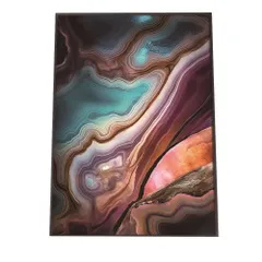 【B2サイズ（約51x73cm）】【lh-poster-1155】アゲートスライス メノウ マーブル 大理石 ポスター フレーム付き   パワーストーン ジュエリー 石 琥珀 カラフル