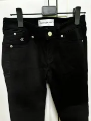 新品) Calvin Klein カルバン・クライン ブラックジーン デニム ズボン レディース デニム ck