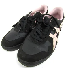 アシックス スニーカー ローカット F960120 ジャパンS シューズ 靴 黒 メンズ 25.5サイズ ブラック×ピンク asics 【中古】