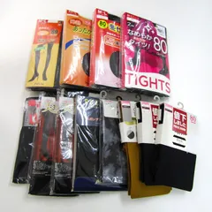 タイツ 12点セット 未使用 M-L 厚手 発熱 柄タイツ まとめて 大量 レディース