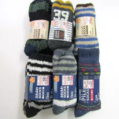 靴下 6点セット 未使用 24-27cm ルームソックス 総パイル ふわふわ もこもこ まとめて 大量 メンズ