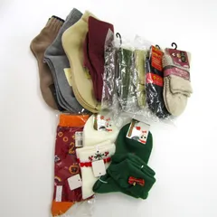 靴下 12点セット 未使用 ウール混 クルー キッズ女の子用  まとめて 大量 レディース