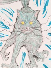 Akihiko Mihara, Salon d'Automne Award Winner [kodaijū Ancient Beasts] Drawing, Original, Pencil Drawing, Interior, Animal Painting, Contemporary Art, Small Piece, Painting, Fine Art, Pen Drawing, Illustration, Monster, Line Drawing, Original Illustration, Children's Room, Cat, Mysterious, Abstract Painting, Colored Pencil Drawing, Artwork