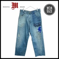 MAKAVELI ヒップホップ 2PAC ハーフデニムパンツ ブラック W36 - メルカリ