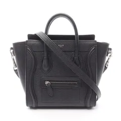 セリーヌ CELINE ハンドバッグ ラゲージ ナノショッパー 189243 ブラック レザー ラゲージ ナノ ショッパー レディース Used B
