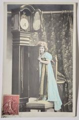 ドールと少女 1 フランス ヴィンテージ ポストカード アンティーク