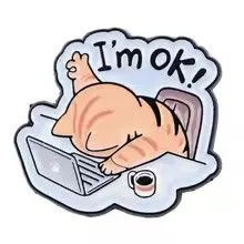 I’ｍ OK! 猫 ピンズ バッジ ピンバッジ キャット かわいい 仕事 おしゃれ ワンポイント 面白い おもしろ 可愛い 動物 アニマル ブローチ