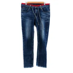 エドウィン EDWIN 503 jerseys デニムパンツ ジーンズ スリム アンクル丈 L 紺 ネイビー /HO38