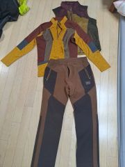 まとめ) MOUNTIA メンズ 登山ウェア 上下セット+ベスト セット (今週まで)