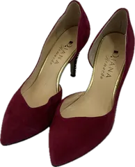 ZM1679 【美品】DIANA Romacheダイアナロマーシュ　パンプス　靴シューズ　レッド　レディース　23 1/2サイズ