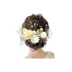 【新品】 【Baramoly】 髪飾り 成人式 金箔 振袖 前撮リ ドライフラワー 卒業式 ダリア アンティ一クベリ一 ピンポンマム 和玉 アンティ一クベリ一 かすみ草 水引 造花 入学式 豪華 着物 可愛い ヘアアクセサリー ヒナギク 和装小物 9色 0