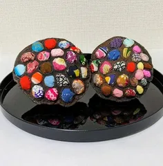 【ハンドメイド】ちりめん細工 つまみ細工 ハスの実飾り セット お正月飾り 和雑貨②