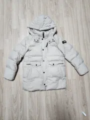 ナショナルジオグラフィック アイボリー ダウン アウター キッズ 150 中綿ダウン