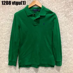 ポロ ラルフローレン 長袖 カラーTシャツ グリーン キッズ