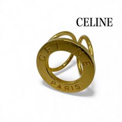 美品】CELINE ゴールドトーン ロゴリング 11号 - メルカリ