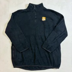 【希少】TOMMY HILFIGER （トミーヒルフィガー） ロゴ刺繍あり ハーフジップ プルオーバー フリーストップス USA スクール メンズMサイズ相当