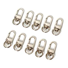 新品 キーホルダー 10個入り レバー ストラップ 回転カン フック ナスカン 回転式 金具 ハンドメイド 手芸DIY材料 アクセサリーパーツ 1