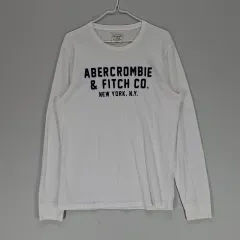AI 98% Abercrombie アバクロンビー メンズ95 ラウンドTシャツ 春 秋 白 03779