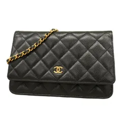 シャネル(Chanel) シャネル 財布・ショルダーウォレット マトラッセ チェーンショルダー キャビアスキン ブラック レディース P1813142