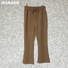 JEANASIS ベージュ フレアパンツ ウエストゴム Fサイズ